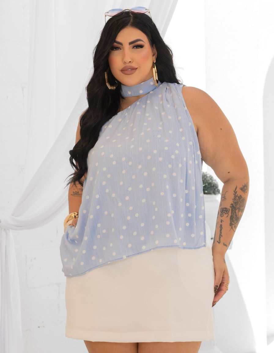 Blusa Assimétrica Poá