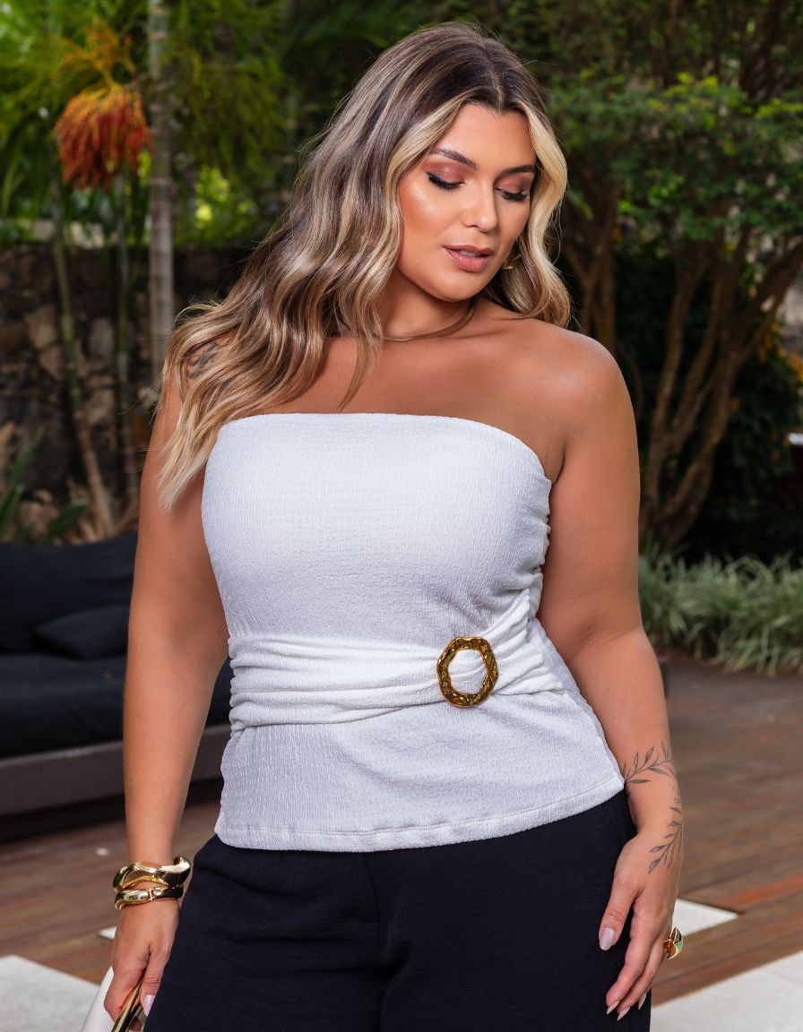 Blusa Lorena Com Fivela Lateral