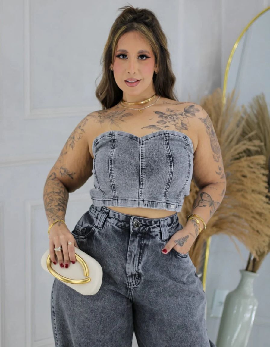 Top jeans Grafite