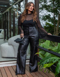 Calça Cargo Couro