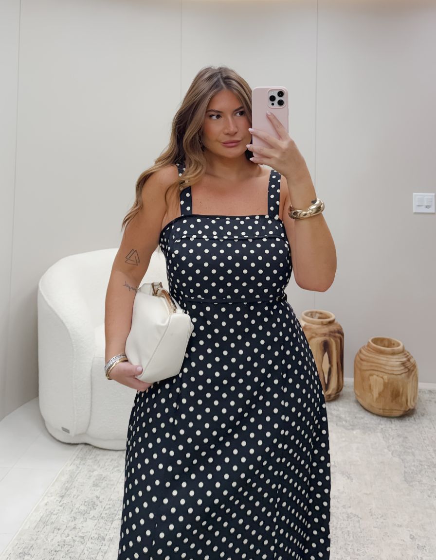 Vestido Poá Sabrina