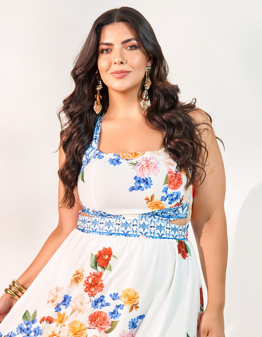 Vestido Midi Floral